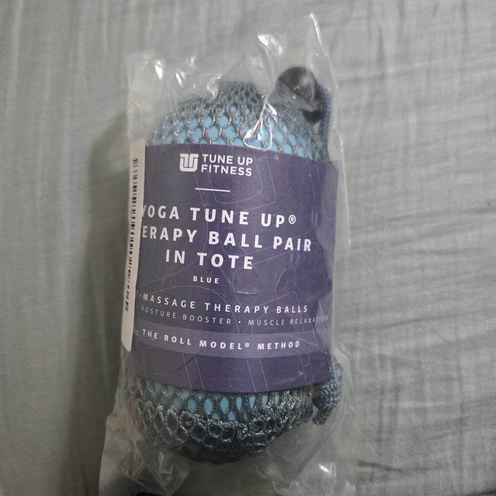 Blue Yoga Tune up Therapy Ball Pair in Tote